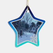 Persoonlijk kerstStar-versieringsmodel Keramisch Ornament (Rechts)