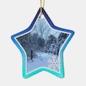 Persoonlijk kerstStar-versieringsmodel Keramisch Ornament (Links)