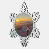 Persoonlijk kerststrand Santa hat Ornament (Rechts)