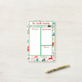 Persoonlijk kerstthema post-it® notes (Op bureau)