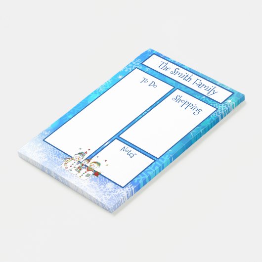 Persoonlijk kerstthema post-it® notes (Schuin)