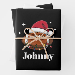 Persoonlijk Kerstvoetbal Winter Sportteam Inpakpapier Vel