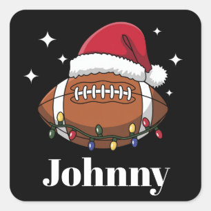Persoonlijk Kerstvoetbal Winter Sportteam Vierkante Sticker
