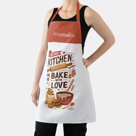 Persoonlijk Keuken Cadeau met 'Bakken met Liefde'  Schort (Insitu)