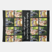 Persoonlijk keukenhanddoek voor fotocollage en tek (Horizontaal)