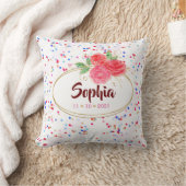 Persoonlijk Kind Room Decor, glitter girl flower Kussen (Deken)