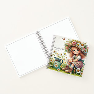 Persoonlijk kind van God madeliefje meisje Notitieboek