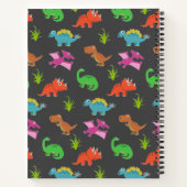 Persoonlijk kinder dinosaurus patroon notitieboek  (Achterkant)