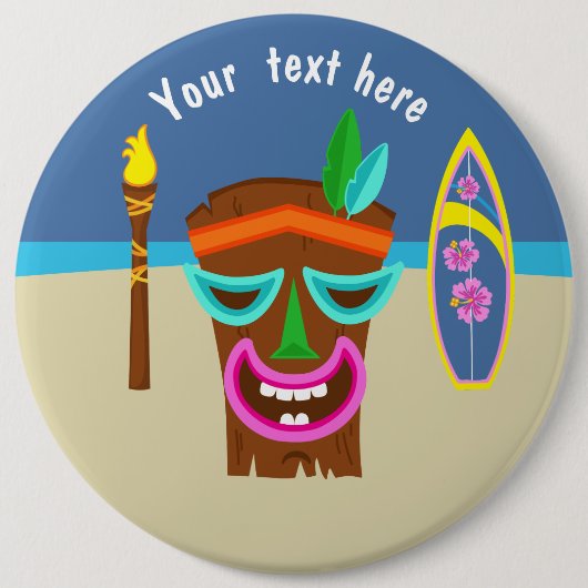 Persoonlijk kinder-Hawaiaans luaufeest Ronde Button 6,0 Cm (Voorkant)