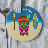 Persoonlijk kinder-Hawaiaans luaufeest Ronde Button 6,0 Cm (In situ)
