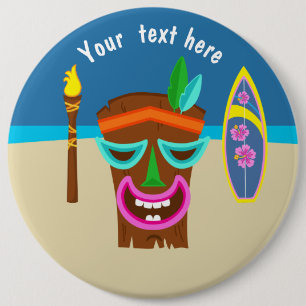 Persoonlijk kinder-Hawaiaans luaufeest Ronde Button 6,0 Cm