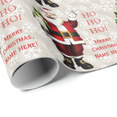 Persoonlijk Kinder Santa Kerst Inpakpapier (Rol Hoek)