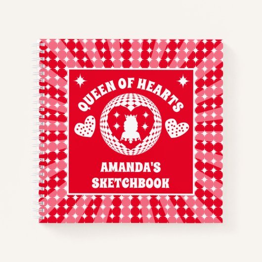 Persoonlijk kinder schetsboek Rode Koningin van Ha Notitieboek (Voorkant)