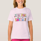 Persoonlijk kinder T-shirt voor terug naar school (Voorkant)