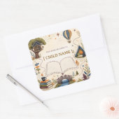 Persoonlijk Kinderen Leesboekplaat Vierkante Sticker (Envelop)
