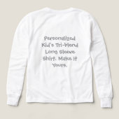 Persoonlijk Kinderen Tri-blend Lange Mouwen T-shir (Achterkant)