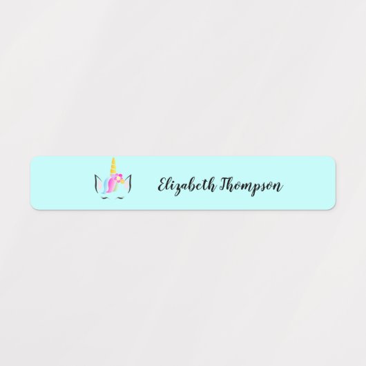 Persoonlijk kinderlabel Cute Unicorn Labels (Design 2)