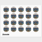 Persoonlijk kinderleesavontuur-ex-libris ronde sticker (Vel)