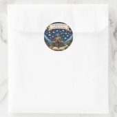Persoonlijk kinderleesavontuur-ex-libris ronde sticker (Tas)