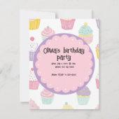 persoonlijk kinderverjaardag cupcake ontwerp (Voorkant)