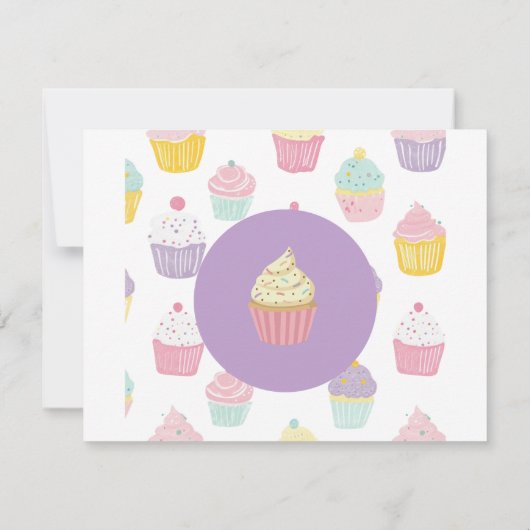 persoonlijk kinderverjaardag cupcake ontwerp (Achterkant)