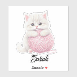 Persoonlijk | Kittenschaar Speeltijd Sticker