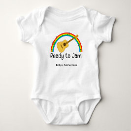 Persoonlijk 'Klaar om te Jammen' Gitaar Baby Body Romper