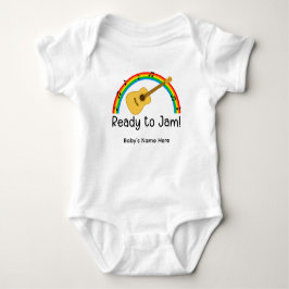 Persoonlijk 'Klaar om te Jammen' Gitaar Baby Body Romper