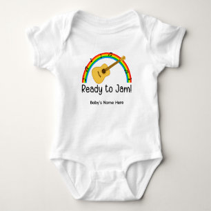 Persoonlijk 'Klaar om te Jammen' Gitaar Baby Body Romper