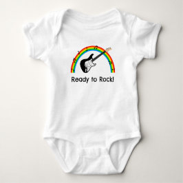 Persoonlijk 'Klaar om te Rocken' Gitaar Baby T-shi Romper