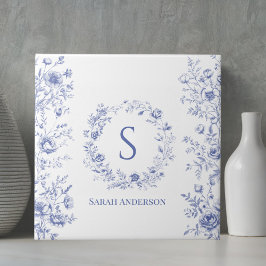 Persoonlijk Klassiek Blauw Bloemen Bloempatroon Tegeltje
