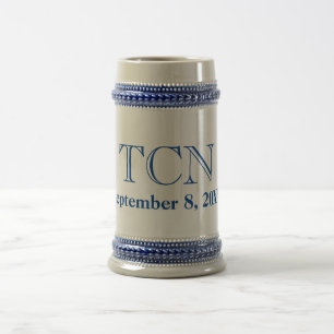 Persoonlijk Klassiek Bruidsjonker Cadeau Blauw Bei Bierpul