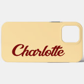 Persoonlijk Klassiek Elegant Monogram Beige Case-Mate iPhone Case (Achterkant (horizontaal))