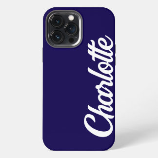 Persoonlijk Klassiek Elegant Monogram Donkerblauw iPhone 13 Pro Max Hoesje