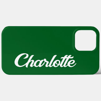 Persoonlijk Klassiek Elegant Monogram Donkergroen Case-Mate iPhone Case