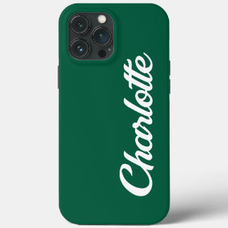 Persoonlijk Klassiek Elegant Monogram Donkergroen iPhone 13 Pro Max Hoesje