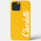 Persoonlijk Klassiek Elegant Monogram Geel Case-Mate iPhone Case (Achterkant)