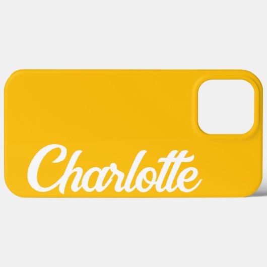 Persoonlijk Klassiek Elegant Monogram Geel Case-Mate iPhone Case (Achterkant (horizontaal))