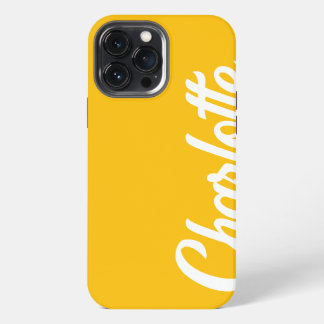 Persoonlijk Klassiek Elegant Monogram Geel iPhone 13 Pro Max Hoesje