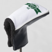 Persoonlijk klassiek groen golf monogram embleem golfheadcover (3/4 voorkant)