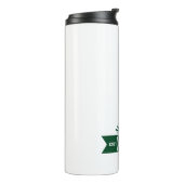 Persoonlijk klassiek groen golf monogram embleem thermosbeker (Gedraaid links)