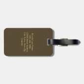 Persoonlijk Klassiek Monogram Bruin Bagagelabel (Achterkant horizontaal)