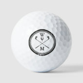 Persoonlijk klassiek monogram golfballen (Voorkant)