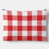 Persoonlijk Klassiek Rood Gingham Geruit Etui (Achterkant)