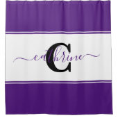 Persoonlijk kleurblok  douchegordijn (Voorkant)