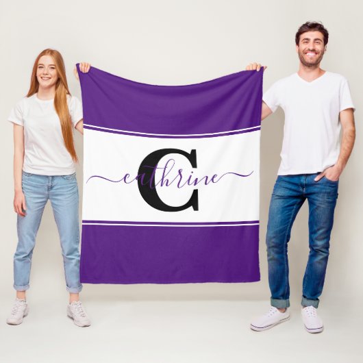 Persoonlijk kleurblok  fleece deken (In situ)