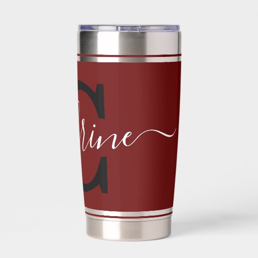 Persoonlijk kleurblok geïsoleerde drinkbeker (Achterkant)