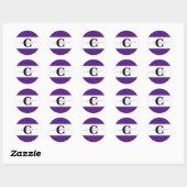 Persoonlijk kleurblok ronde sticker (Vel)