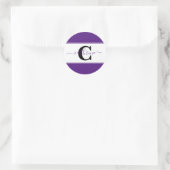 Persoonlijk kleurblok ronde sticker (Tas)