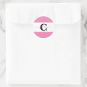 Persoonlijk kleurblok ronde sticker (Tas)